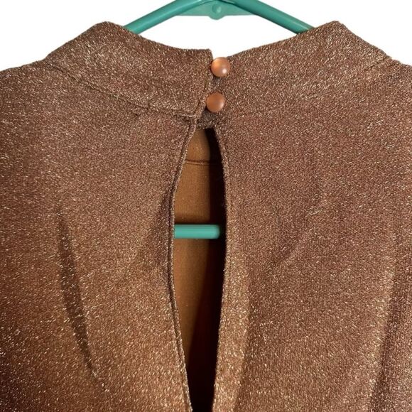 NWOT Halogen Brown Glittery Dress size XL - Picture 5 of 7
